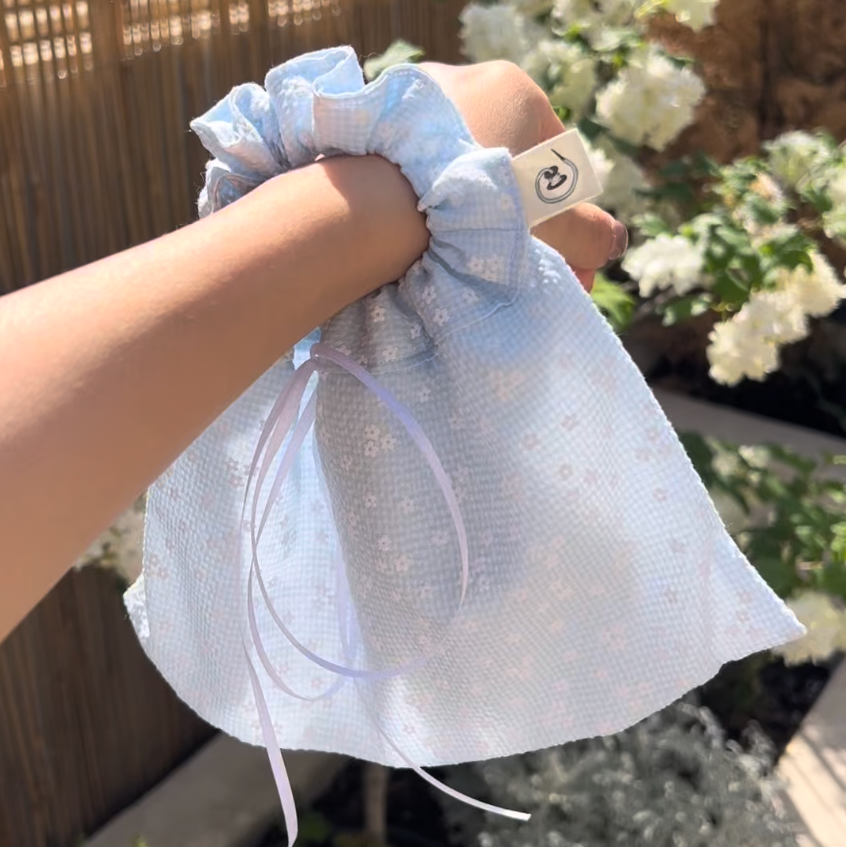Scrunchie Drawstring Bag