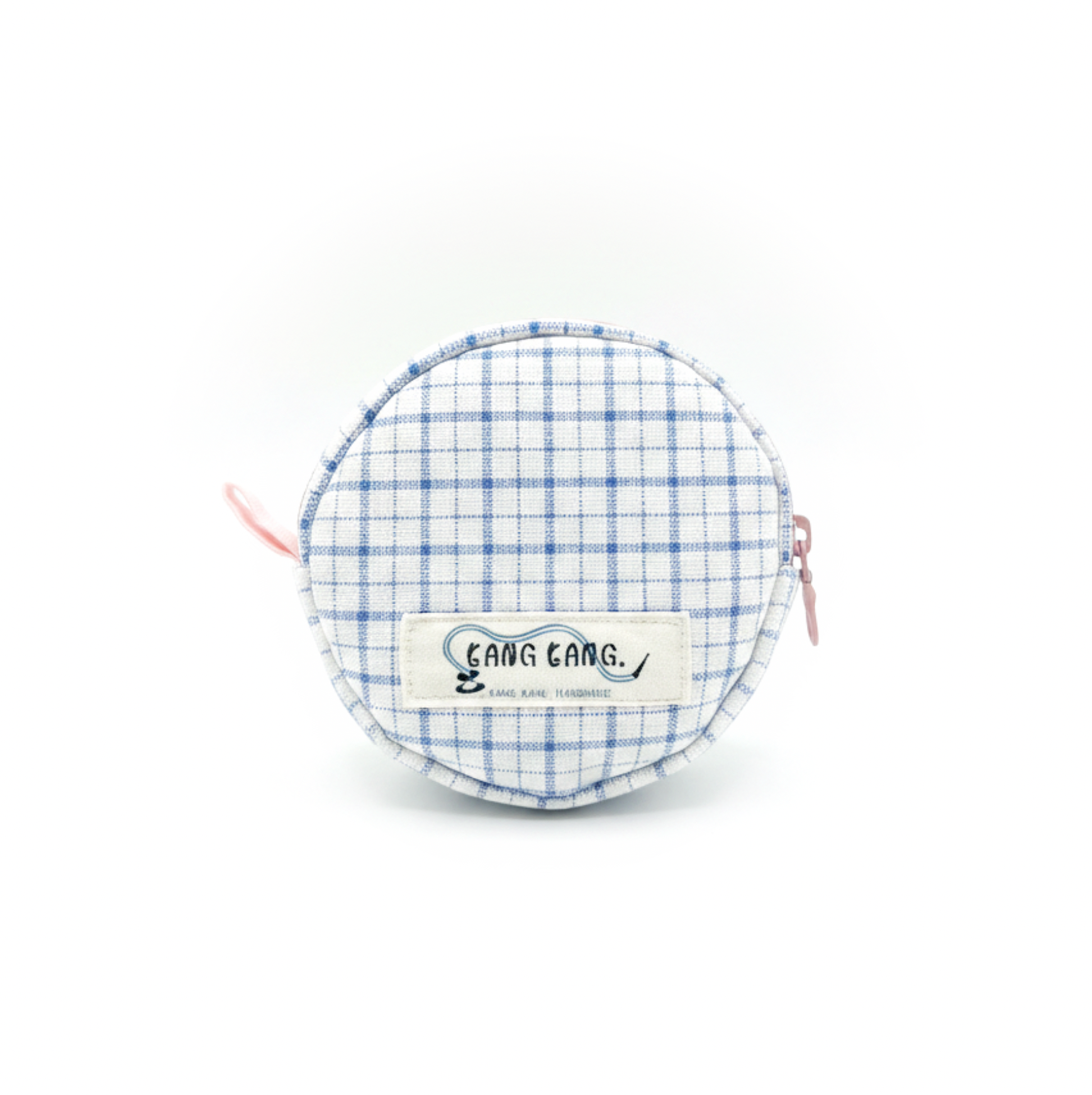 Pebble Pouch - Blue Pink Plaid