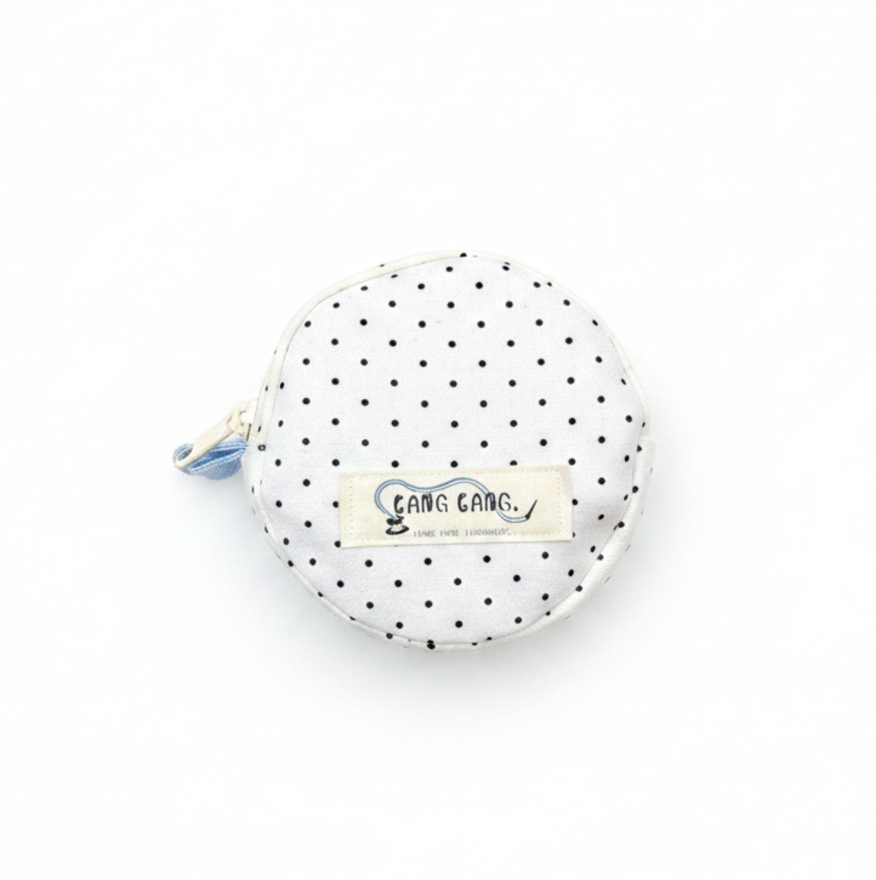 Pebble Pouch - Black Polka Dot