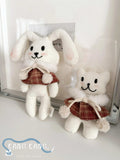 Handmade Bear & Rabbit Plush Doll Set – Choose Your Style