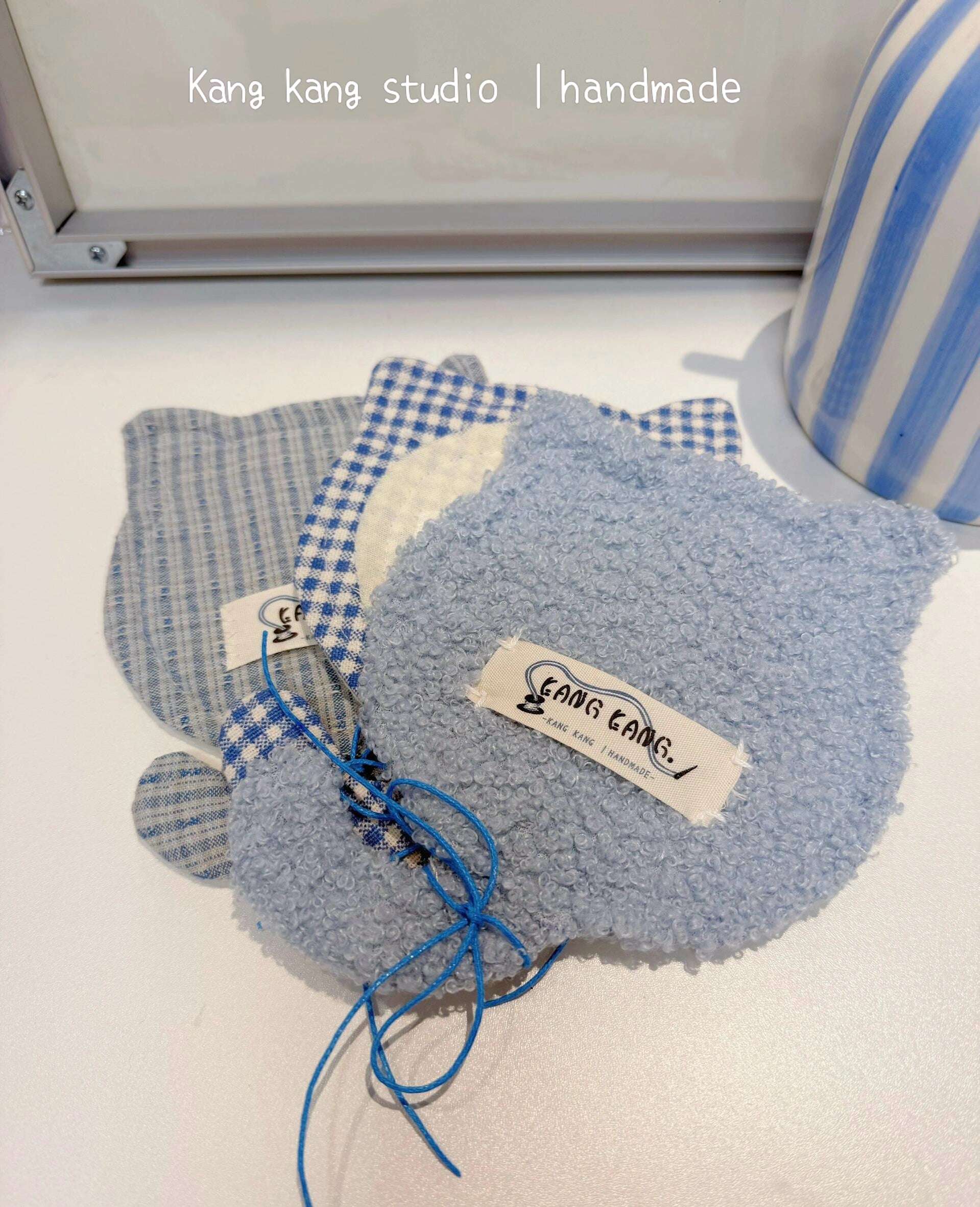 Handmade Kitten Coaster Set of 3 – Choose Your Colors