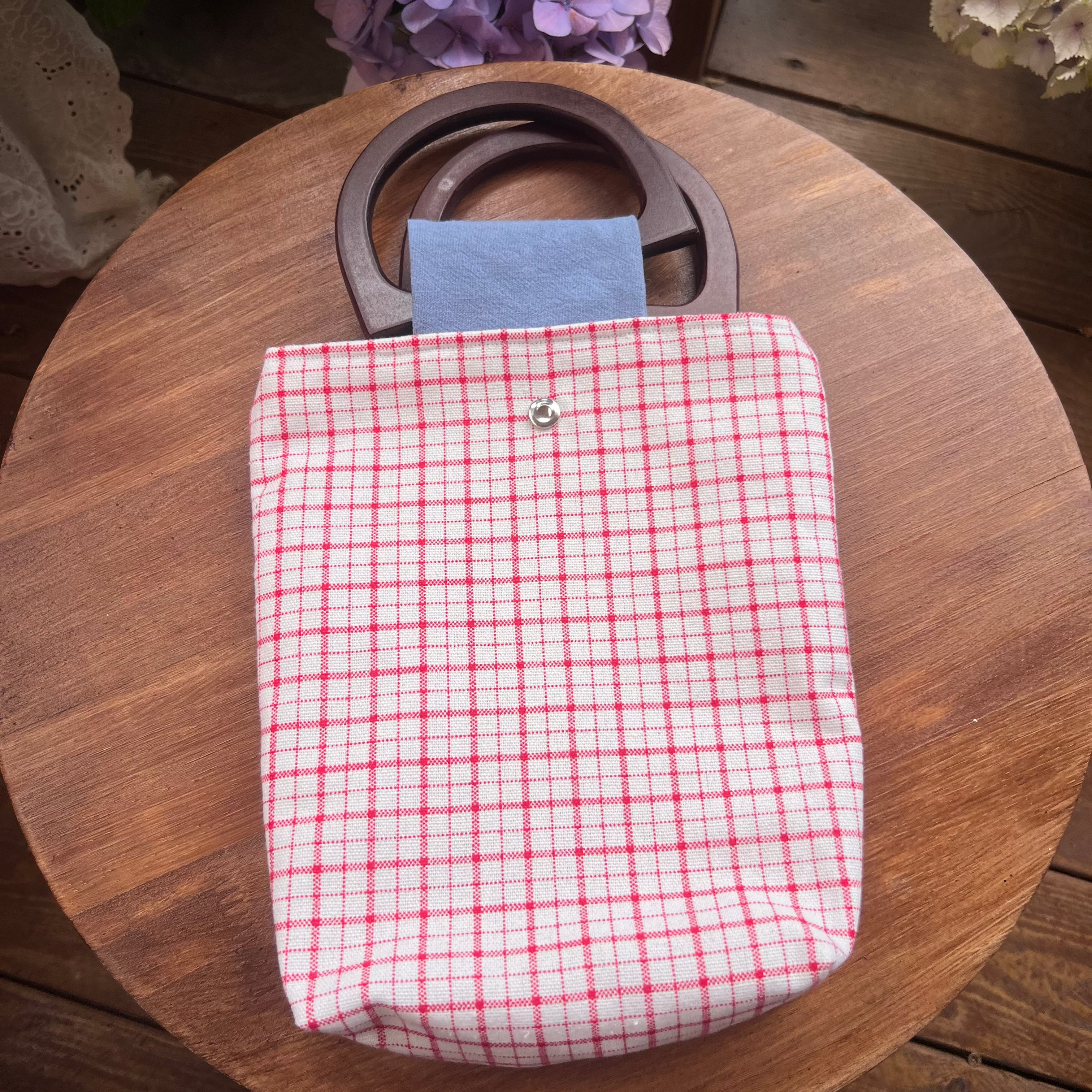 Colorblock Wood Bag