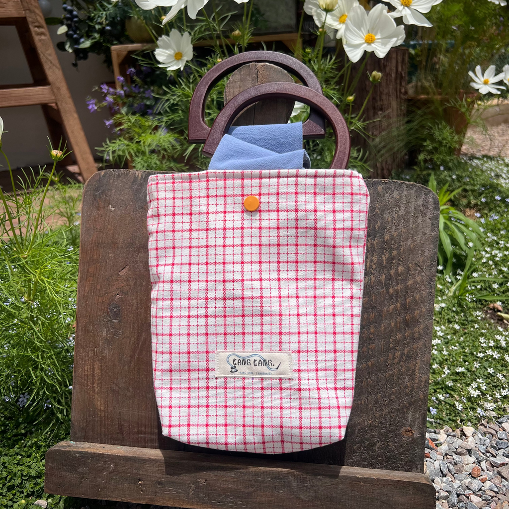 Colorblock Wood Bag