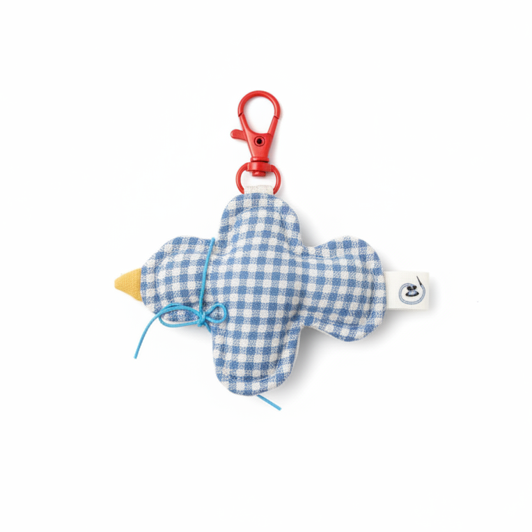 Bird Charm - Gingham