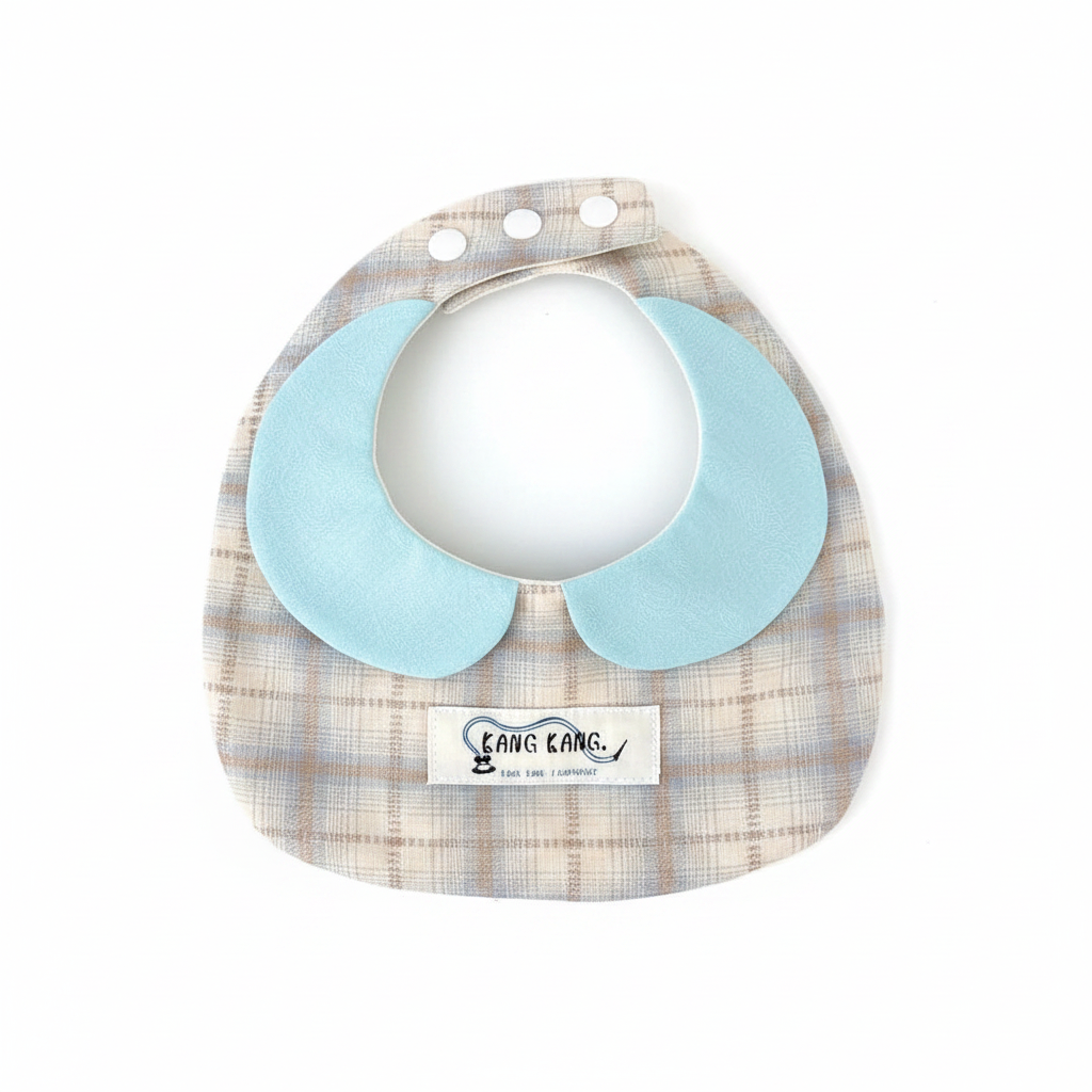 Cream Plaid × Sky Blue 白底图