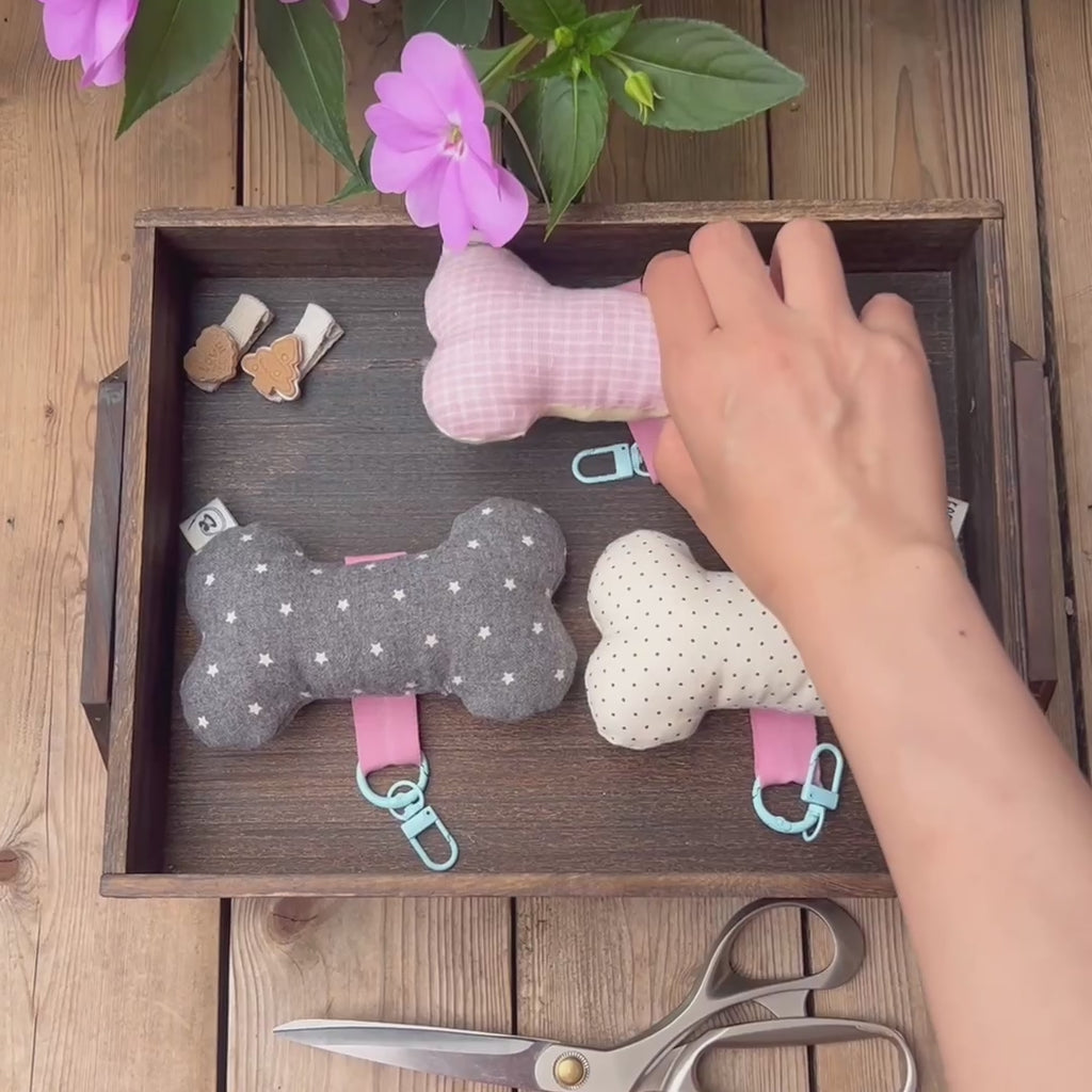 Mini Bone Dog Toy Keychain